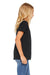 Bella + Canvas 3001Y Youth Jersey Short Sleeve Crewneck T-Shirt Vintage Black Model Side