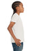 Bella + Canvas 3001Y Youth Jersey Short Sleeve Crewneck T-Shirt Vintage White Model Side