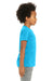 Bella + Canvas 3001Y Youth Jersey Short Sleeve Crewneck T-Shirt Neon Blue Model Side
