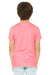 Bella + Canvas BC3001YCVC/3001YCVC Youth Jersey Short Sleeve Crewneck T-Shirt Neon Pink Model Back