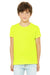 Bella + Canvas BC3001YCVC/3001YCVC Youth Jersey Short Sleeve Crewneck T-Shirt Neon Yellow Model Front
