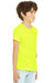 Bella + Canvas BC3001YCVC/3001YCVC Youth Jersey Short Sleeve Crewneck T-Shirt Neon Yellow Model Side