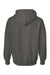 Weatherproof 7700 Mens Cross Weave Hooded Sweatshirt Hoodie Charcoal Grey Flat Back