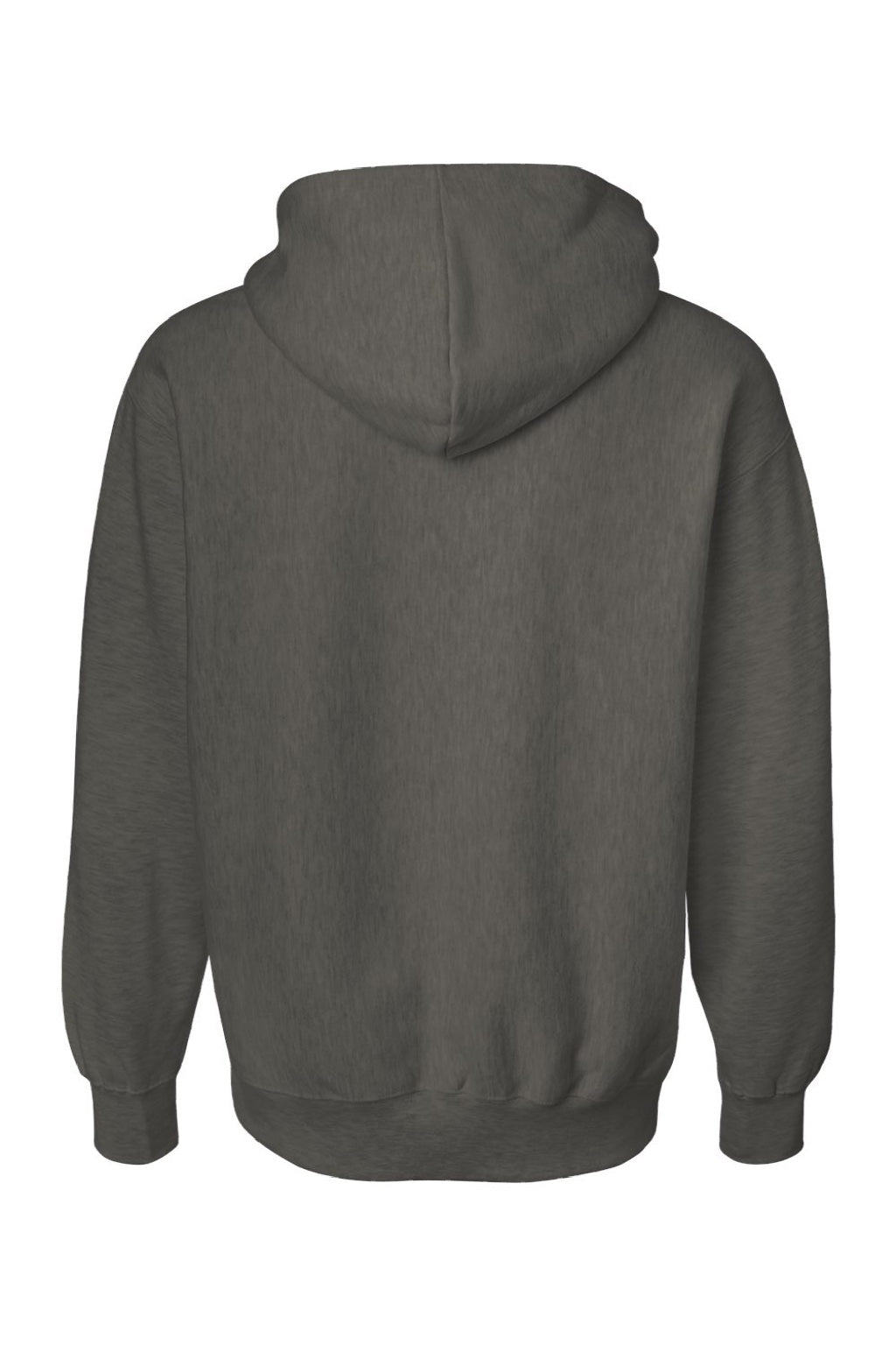 Weatherproof 7700 Mens Cross Weave Hooded Sweatshirt Hoodie w/ Pouch Pocket Charcoal Grey Flat Back