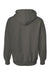Weatherproof 7700 Mens Cross Weave Hooded Sweatshirt Hoodie w/ Pouch Pocket Charcoal Grey Flat Back