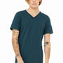 Bella + Canvas Mens Jersey Short Sleeve V-Neck T-Shirt - Deep Teal Blue