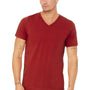 Bella + Canvas Mens Jersey Short Sleeve V-Neck T-Shirt - Canvas Red