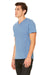 Bella + Canvas BC3005/3005/3655C Mens Jersey Short Sleeve V-Neck T-Shirt Steel Blue Model Side