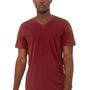 Bella + Canvas Mens Jersey Short Sleeve V-Neck T-Shirt - Cardinal Red