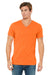 Bella + Canvas BC3005/3005/3655C Mens Jersey Short Sleeve V-Neck T-Shirt Orange Model Front