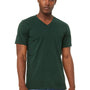 Bella + Canvas Mens Jersey Short Sleeve V-Neck T-Shirt - Forest Green