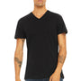 Bella + Canvas Mens Jersey Short Sleeve V-Neck T-Shirt - Black