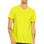Bella + Canvas Mens Jersey Short Sleeve V-Neck T-Shirt - Neon Yellow