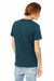 Bella + Canvas BC3005/3005/3655C Mens Jersey Short Sleeve V-Neck T-Shirt Deep Teal Blue Model Back