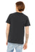 Bella + Canvas BC3005/3005 Mens Jersey Short Sleeve V-Neck T-Shirt Dark Grey Model Back
