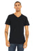 Bella + Canvas BC3005/3005 Mens Jersey Short Sleeve V-Neck T-Shirt Vintage Black Model Front