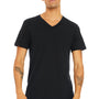 Bella + Canvas Mens Jersey Short Sleeve V-Neck T-Shirt - Vintage Black