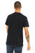 Bella + Canvas BC3005/3005/3655C Mens Jersey Short Sleeve V-Neck T-Shirt Vintage Black Model Back