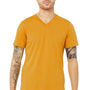 Bella + Canvas Mens Jersey Short Sleeve V-Neck T-Shirt - Mustard Yellow