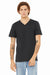 Bella + Canvas BC3005/3005 Mens Jersey Short Sleeve V-Neck T-Shirt Dark Grey Model Front