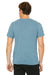 Bella + Canvas BC3005/3005/3655C Mens Jersey Short Sleeve V-Neck T-Shirt Denim Blue Slub Model Back