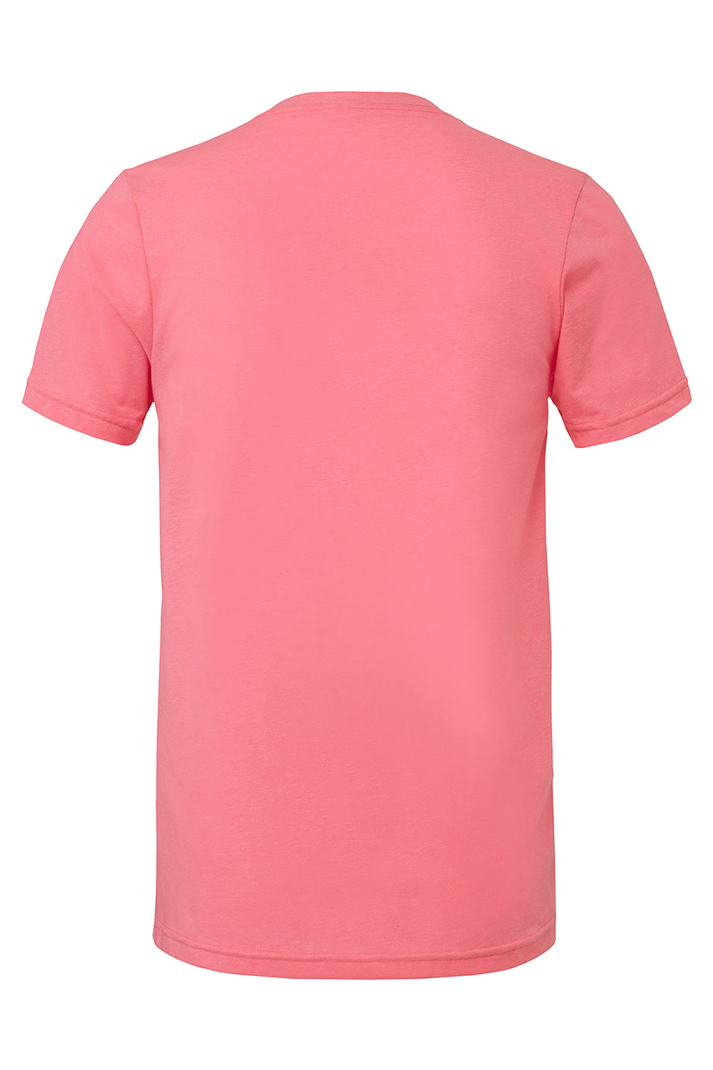 Bella + Canvas BC3005/3005/3655C Mens Jersey Short Sleeve V-Neck T-Shirt Neon Pink Flat Front