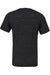 Bella + Canvas BC3655/3655C Mens Textured Jersey Short Sleeve V-Neck T-Shirt Charcoal Black Slub Flat Back