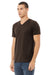 Bella + Canvas BC3005/3005/3655C Mens Jersey Short Sleeve V-Neck T-Shirt Brown Model 3Q