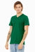 Bella + Canvas BC3005/3005 Mens Jersey Short Sleeve V-Neck T-Shirt Kelly Green Model 3Q