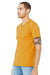 Bella + Canvas BC3005/3005 Mens Jersey Short Sleeve V-Neck T-Shirt Mustard Yellow Model 3Q
