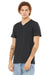 Bella + Canvas BC3005/3005 Mens Jersey Short Sleeve V-Neck T-Shirt Dark Grey Model 3Q