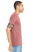 Bella + Canvas BC3005/3005/3655C Mens Jersey Short Sleeve V-Neck T-Shirt Mauve Model Side