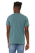 Bella + Canvas BC3005CVC Mens CVC Short Sleeve V-Neck T-Shirt Heather Deep Teal Model Back