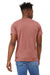 Bella + Canvas BC3005CVC Mens CVC Short Sleeve V-Neck T-Shirt Heather Mauve Model Back