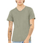 Bella + Canvas Mens CVC Short Sleeve V-Neck T-Shirt - Heather Stone