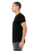 Bella + Canvas BC3005CVC Mens CVC Short Sleeve V-Neck T-Shirt Solid Black Model Side
