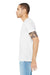 Bella + Canvas BC3005CVC Mens CVC Short Sleeve V-Neck T-Shirt Solid White Model Side