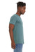 Bella + Canvas BC3005CVC Mens CVC Short Sleeve V-Neck T-Shirt Heather Deep Teal Model Side