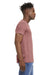 Bella + Canvas BC3005CVC Mens CVC Short Sleeve V-Neck T-Shirt Heather Mauve Model Side