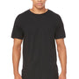 Bella + Canvas Mens Long Body Urban Short Sleeve Crewneck T-Shirt - Black
