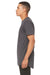 Bella + Canvas 3006 Mens Long Body Urban Short Sleeve Crewneck T-Shirt Heather Dark Grey Model Side