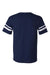 Augusta Sportswear 360 Mens Short Sleeve V-Neck T-Shirt Navy Blue/White Model Flat Back