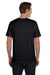 Bella + Canvas 3021 Mens Jersey Short Sleeve Crewneck T-Shirt w/ Pocket Black Model Back