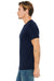 Bella + Canvas 3021 Mens Jersey Short Sleeve Crewneck T-Shirt w/ Pocket Navy Blue Model Side