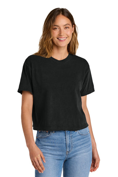 Comfort Colors 3023CL Womens Short Sleeve Crewneck T-Shirt Black Model Front