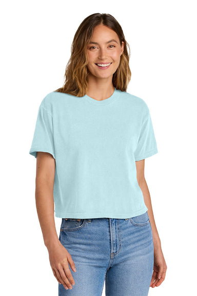 Comfort Colors 3023CL Womens Short Sleeve Crewneck T-Shirt Chambray Blue Model Front