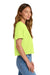 Comfort Colors 3023CL Womens Short Sleeve Crewneck T-Shirt Neon Lemon Yellow Model Side