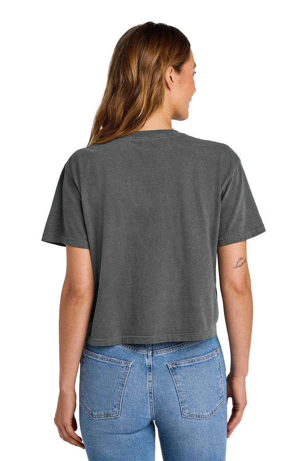 Comfort Colors 3023CL Womens Short Sleeve Crewneck T-Shirt Pepper Grey Model Back