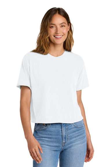 Comfort Colors 3023CL Womens Short Sleeve Crewneck T-Shirt White Model Front
