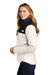 The North Face NF0A7V6K Womens Everyday Water Resistant Insulated Full Zip Jacket Vintage White Model Side